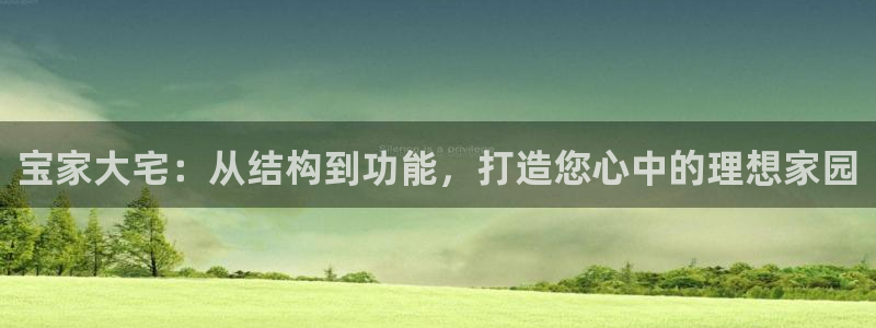 威九code6070：宝家大宅：从结构到功能，打造您心中的理想家园
