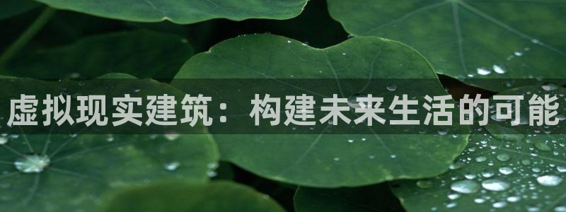 威九国际v9：虚拟现实建筑：构建未来生活的可能