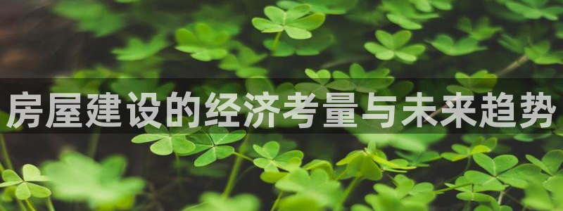 威九国际66m66成长模式：房屋建设的经济考量与未来趋势