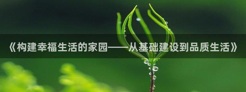 威九国际FF：《构建幸福生活的家园——从基础建设到品质生活》